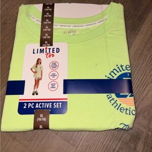 Limited Too Girl’s Neon Green Athletic 2 pc  Set